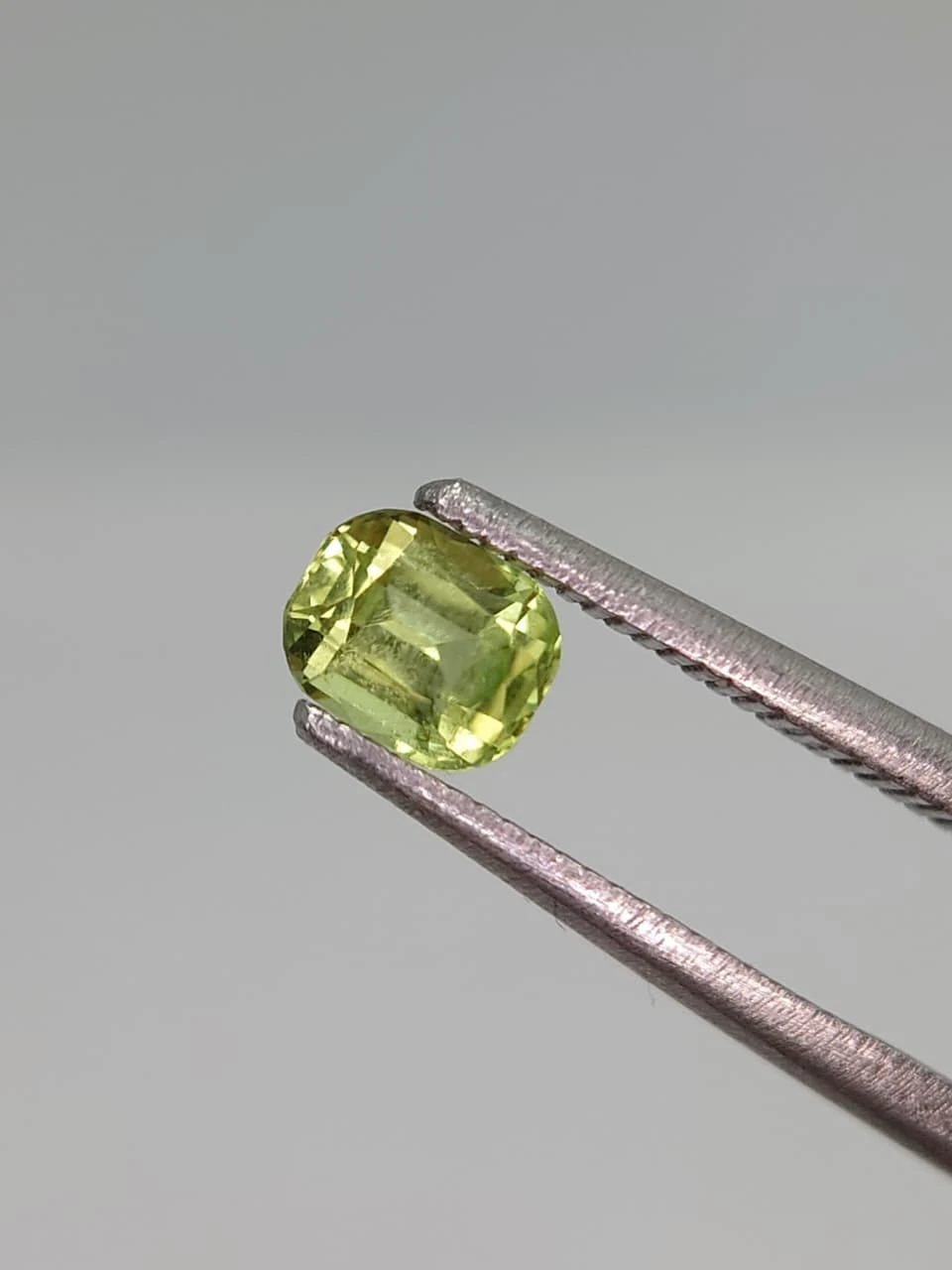 0.5ct Natural Cushion Faceted Peridot from Pakistan — view 5